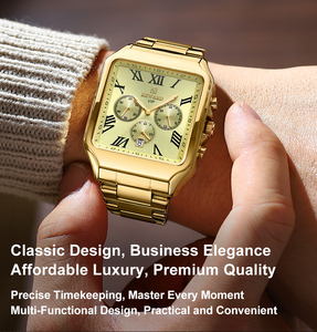Orologio da Uomo Reward Prime, Lussuoso Orologio al Quarzo con Tre Lancette e Calendario, Elegante Orologio da Uomo <span class=keywords><strong>in</strong></span> Acciaio Inossidabile con Placcatura Fine - Product Image 6