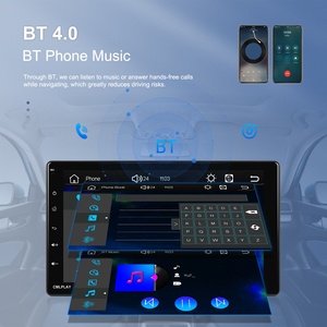 Podofo 9 Inch 1 DIN Đài Phát Thanh Xe Hơi Có Thể Tháo Rời Màn Hình Cảm Ứng Carplay Bt FM MP5 Máy Nghe Nhạc Autoradio Với 12LED Rear View Máy Ảnh - Product Image 4