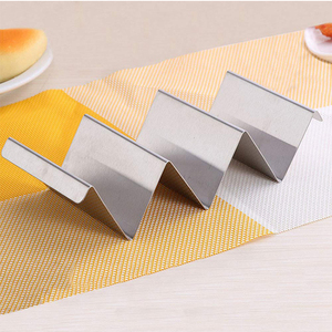 Grill safe taco stainless steel trays Taco stand style truck tray Baking Taco Holder - Product Image 4