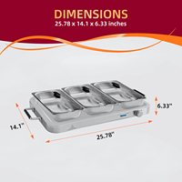 Nouvel ensemble de chauffe-plats électriques modernes en acier inoxydable pour restaurants, buffets et traiteurs