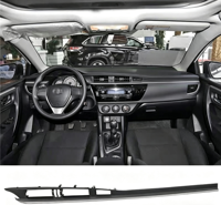 Panneau décoratif argenté et rouge pour tableau de bord de voiture, panneau décoratif de ventilation centrale côté passager avant, Toyota Corolla Levin 2014-2018