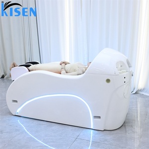 Sillón de Lavado de Cabello Kisen, Totalmente Automático, con Masaje, para Spa, Salón de Belleza, con Lavabo de Cerámica Eléctrico, para Gimnasio, de Lujo, en Oferta - Product Image 5