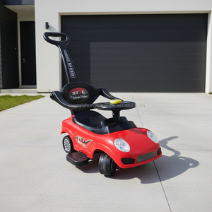 Auto Giocattolo a Spinta per Bambini da <span class=keywords><strong>2</strong></span> a 4 Anni 2025, Passeggino in Plastica con Pedali e Maniglia <span class=keywords><strong>di</strong></span> Spinta - Product Image 3