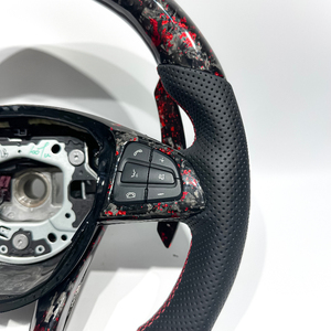 Volant sport personnalisé en fibre de carbone forgée rouge pour <span class=keywords><strong>Mercedes</strong></span> Benz AMG W205 W204 W203 W212 W213 CLS W222 C300 - Product Image 3