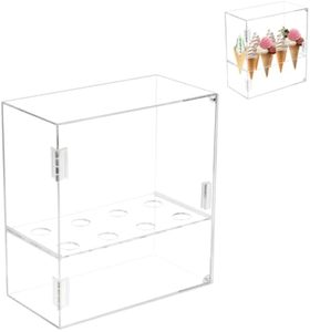 Armoire à cône gaufré en acrylique transparent 9 trous de haute qualité en gros pour magasin de détail - Product Image 3