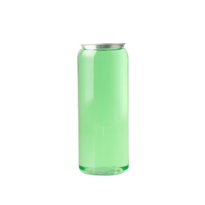 500ml BPA Free Clear Custom Transparent Juice Coffee Beverage Bottle Empty PET Plastic Can