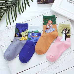 Top Selling Womens Socks Custom Color High Quality Funny Cotton Custom Designer Crew Crew Knitted Womens Socks