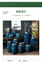 Vas Bunga Porselen Besar dan Kecil Grosir Jingdezhen, Vas Lantai Keramik Warna Biru dan Tembaga untuk Dekorasi Rumah