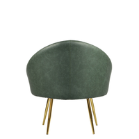 Fauteuil de loisirs moderne en cuir PU et velours avec pieds en métal - Meuble confortable pour salon, chambre, salle à manger, hôtel, appartement