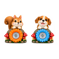 Statue de hérisson et de lapin solaires mignons, décoration de jardin, cadeau d'extérieur, éclairage extérieur, fabriqué en usine BSCI
