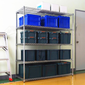 Capacité de chargement supérieure Étagère en acier 5 niveaux Nsf <span class=keywords><strong>Metro</strong></span> Office Rayonnage de stockage industriel en fil métallique finition chromée - Product Image 6