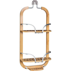 Penyimpanan Organizer kamar mandi bambu Caddy Shower gantung dengan nampan sabun Caddy buatan khusus 2 rak Shower Caddy rak gantung - Product Image 1