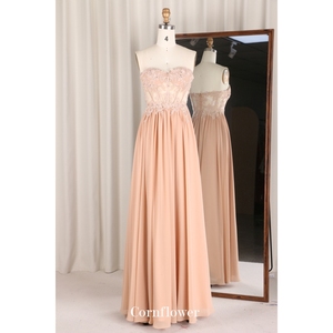 Aline transparente Fishbone bordado rebordear satén largo Vestido De noche Chaozhou Factory's Modern Bridesmaid Vestido De <span class=keywords><strong>Fiesta</strong></span> - Product Image 1