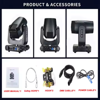 Projecteur à tête mobile AMG ART 380W avec fonction Halo, contrôle DMX512 20CH/16CH, activé par le son, AC100-240V, éclairage de scène