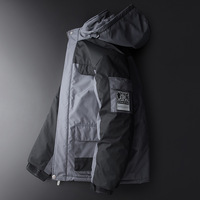 Veste bomber d'hiver coupe-vent pour homme, sportive, doublée de polaire, à capuche, grande taille