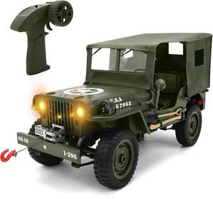Camioneta Clásica de Control Remoto 1:10, Modelo de Hobby Willys 1941, Coche de Juguete <span class=keywords><strong>Militar</strong></span> Grande, Vehículo <span class=keywords><strong>Todoterreno</strong></span> de Control Remoto para Niños - Product Image 1