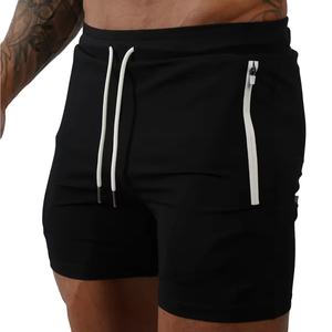 กางเกงขาสั้นออกกำลังกายผู้ชาย ผ้าไนลอน/สแปนเด็กซ์ แบบสั่งทำพิเศษ สำหรับฟิตเนส เล่นกีฬา วิ่ง มีเชือกผูก - Product Image 6