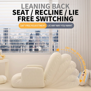Sofá Puff Ovalado de Tela Europea Moderna, Sillón Reclinable de Una Plaza, Funda Extraíble, Cojín Suave para Sala de Estar, Dormitorio, Hotel - Product Image 5