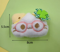 Porte-clés en peluche chat mignon avec trèfle à quatre feuilles vert porte-bonheur, décoration portable pour Halloween, breloque de sac
