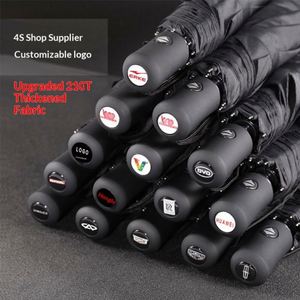 OEM Custom Durable Nylon Straight Shaft UV Printing Long Handle Promotional Rain Umbrella Factory Direct Bulk Customization - Product Image 3