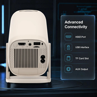 Projecteur de jeu U5 Android 14 WiFi 6 BT 5.2 200 ANSI avec décodage, 36000 jeux intégrés, manette sans fil, télécommande vocale, projecteur portable