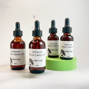 Olio di ricino nero giamaicano puro, naturale e biologico personalizzato per la cura dei capelli secchi e danneggiati, nutriente, volumizzante e rinfrescante - Product Image 1