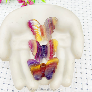 Ingrosso Cristallo bramoso 3.5cm Farfalla fluorite in cristallo naturale artigianale arcobaleno fluorite farfalla per la decorazione domestica e regalo - Product Image 6