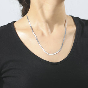 <span class=keywords><strong>Cadena</strong></span> de Serpiente de 3mm, Collar de Acero Inoxidable, <span class=keywords><strong>Cadena</strong></span> de Espiga Chapada en Oro, Joyería al por Mayor - Product Image 6