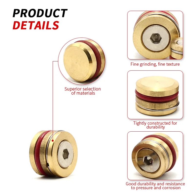 High temperature mold water stop middle water plunger water transport copper red fluorine rubber ring stop plug