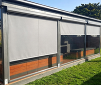Store banne électrique sur mesure en PVC pour terrasse extérieure, imperméable, coupe-vent et rétractable