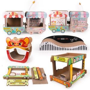 Commercio all'ingrosso oem <span class=keywords><strong>cat</strong></span> <span class=keywords><strong>tree</strong></span> sofa tower tiragraffi in cartone carta ondulata <span class=keywords><strong>cat</strong></span> house bed scratching post pad <span class=keywords><strong>cat</strong></span> scratching board - Product Image 4