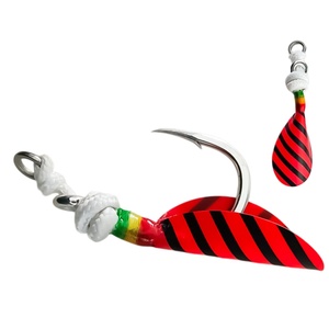 Nouvelle conception BKK <span class=keywords><strong>5X</strong></span> 1/<span class=keywords><strong>0</strong></span> # -8/<span class=keywords><strong>0</strong></span> #   Hameçon forgé robuste 6 couleurs avec jupe en silicone imitation peau de poisson pour la pêche en mer depuis bateau - Product Image 5