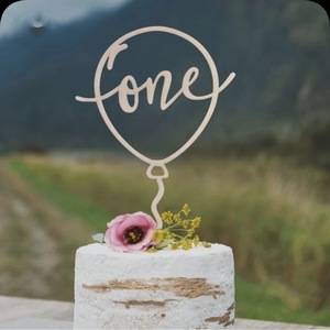 Décoration de gâteau en bois « Un an » pour fête d'anniversaire, nouveau-né, 1er anniversaire, baby shower, fête d'enfants, anniversaire de mariage - Product Image 3
