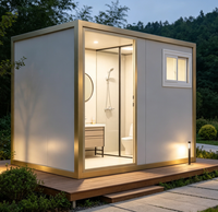Unité Sanitaire Modulaire Préfabriquée Équipée d'un Lavabo, d'une Toilette et d'une Douche pour Camping, Site de Camping, Unité Sanitaire Modulaire Préfabriquée