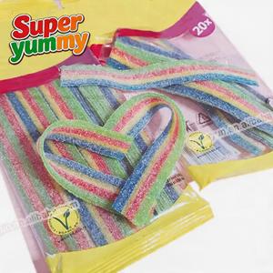 Bonbons à mâcher extrêmement acidulés personnalisés en gros, bonbons guimauves acidulés et sucrés à la fraise, bonbons à tirer, usine source OEM - Product Image 2