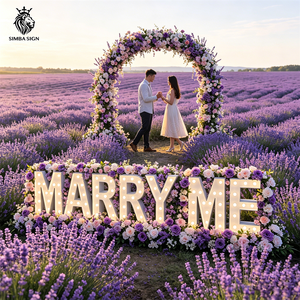 Insegne Luminose Simba per Decorazioni Matrimoniali, Lettere Luminose da 1.5ft, 2ft, 2.5ft, 3ft, Scritte 'MARRY ME', 'MR & MRS', 'LOVE' per Decorazioni Nuziali - Product Image 6