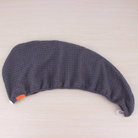 Serviette turban en microfibre à séchage rapide pour cheveux, avec logo personnalisé, en tissu gaufré, pour femme