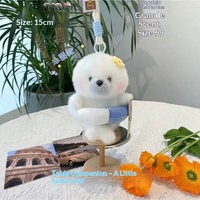 Porte-clés en peluche phoque bébé taille paume, nouvelle collection, qualité et sécurité optimales, jouet d'aquarium marin, cadeau pour enfants, compagnon d'étude, vente en gros