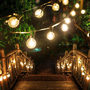 Guirlande solaire led en forme d'ampoule Edison, imperméable, éclairage d'extérieur, luminaire connecté, idéal pour un Patio, une fête de noël ou comme décoration de noël, G40 - Product Image 5