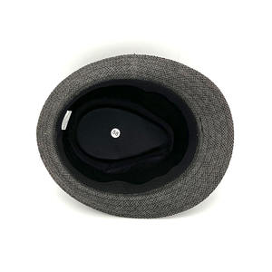 2025 matériel de marketing typique Logo personnalisé imprimé paille maille Fedora publicité promotionnelle casquettes et casquettes Panama ajusté Fedora chapeaux - Product Image 6