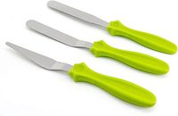 Ensemble de 3 couteaux et spatules à gâteau en silicone Hot Bake, outil de décoration de gâteau manuel pour la pâtisserie