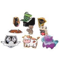 Créez votre propre épinglette en émail personnalisée en alliage de zinc, motif chien de dessin animé, animal, anime, avec impression sérigraphique 2D 3D