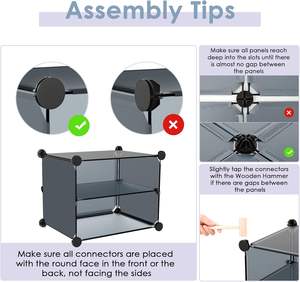 <span class=keywords><strong>Zapatero</strong></span> <span class=keywords><strong>de</strong></span> plástico plegable DIY gris - Product Image 6