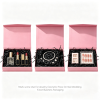 Boîte cadeau magnétique avec carte de vœux, boîte en carton rigide pour Noël, anniversaire, bijoux, cosmétiques, emballage de cadeaux de mariage