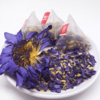 Sachets de thé aux pétales de lotus bleu séchés de qualité supérieure, personnalisables avec logo OEM, 3g