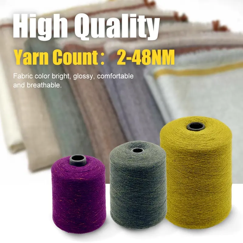 Wholesale Stylish Comfortable High Tenacity Polyester Nylon Cotton Viscose Ring Spun Yarn 48nm/2 Blended Core Spun Yarn