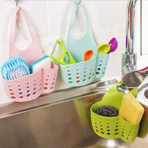 Wholesale Kitchen Drain Rack <b>Shelf</b> Sponge Storage Holder Hanging <b>Basket</b> Bag Organizer Accessory - Product Image 5