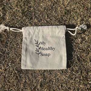 Portable Cotton <b>Drawstring</b> Bag Durable Canvas <b>Pouch</b> Bag Fashion Simple <b>Drawstring</b> Bag - Product Image 1