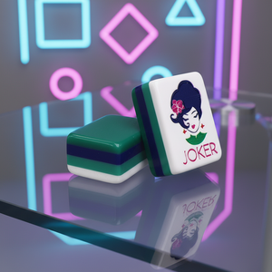 Tuiles de Mahjong Américaines en Acrylique Vert pour 4 Joueurs, Coffret Cadeau de Luxe en Cristal Fait Main Unisexe avec Sac de Rangement pour Usage Domestique Échecs/Jeux de Cartes - Product Image 4