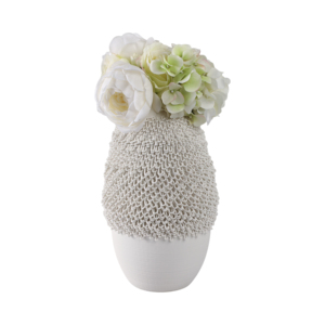 Vaso in Ceramica Ovale 3D Texturizzato, Decorazione Moderna per Soggiorno, Ufficio e Tavolo - Product Image 2